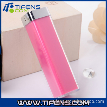 Power Bank Electroplated 2600mAh Lipstick Shaped Rose Red